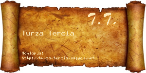 Turza Tercia névjegykártya